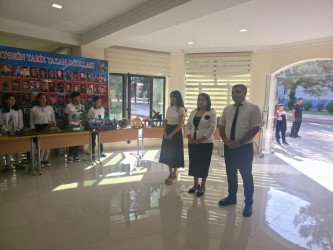 27 sentyabr-Anım Gününə həsr edilmiş məktəblilərin rəsm və əl işlərindən ibarət sərgi  keçirilib