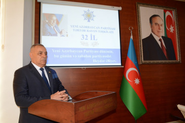 Tərtərdə YAP rayon təşkilatının yaranmasının 32-ci ildönümü qeyd olunub