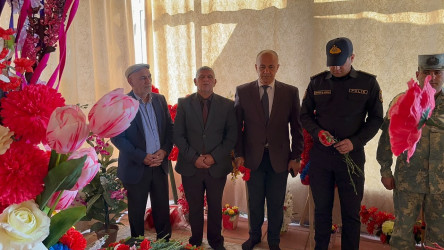 Vətən Müharibəsi şəhidi Aslan Hüseynovun şəhadətə qovuşmasının 6-cı ildönümü münasibətilə məzarı ziyarət olunub
