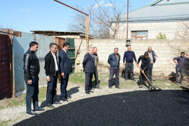 Tərtər şəhərinin şəhid Maarif Mustafayev küçəsində asfalt örtüyünün salınması işlərinə başlanılıb