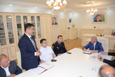 Tərtər Rayon İcra Hakimiyyətində Məhərrəm ayının başlanması ilə əlaqədar qərargah üzvləri ilə görüş keçirilib