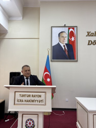 “Baytarlıq sahəsində həyata keçirilən xidmətlərin təkmilləşdirilməsi ilə bağlı bəzi tədbirlər haqqında” Azərbaycan Respublikası Prezidentinin 2020-ci il 22 aprel tarixli, 998 nömrəli Fərmanının 6-cı bəndinə uyğun olaraq Tərtər Rayon İcra Hakimiyyətinin inzibati binasında tədbir keçirilmişdir.