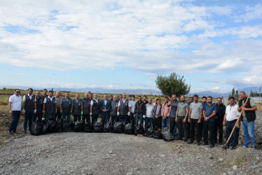 “Konstitusiya və Suverenlik İli” çərçivəsində Tərtər rayonunda təmizlik aksiyası keçirilib