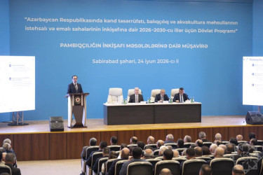 Sabirabadda pambıqçılığın inkişafına həsr olunmuş regional müşavirə keçirilib