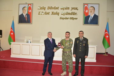 Tərtərdə Vətən müharibəsi iştirakçılarına medallar təqdim olunub