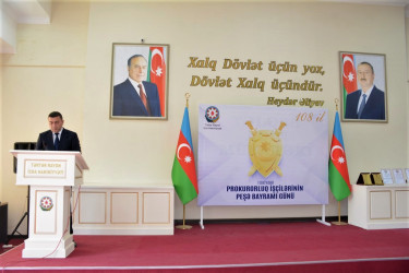 Tərtərdə prokurorluq işçilərinin peşə bayramı qeyd olunub