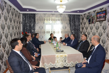 Rayon rəhbəri “Konstitusiya və Suverenlik İli” çərçivəsində Antiterror şəhidi Cavid Səfərovun ailəsini ziyarət edib