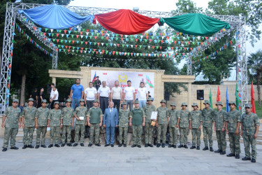 Tərtərdə Azərbaycan Respublikası Silahlı Qüvvələrinin yaradılmasının 106 illiyinə həsr olunmuş təntənəli bayram tədbiri keçirilib