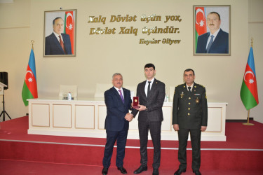 Tərtərdə Vətən müharibəsi iştirakçılarına medallar təqdim olunub