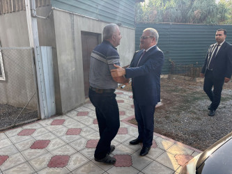 Tərtər Rayon İcra Hakimiyyətinin başçısı 27 Sentyabr – Anım Günü ilə əlaqədar Vətən müharibəsi şəhidi Məmmədli Sənanın ailəsini ziyarət edib
