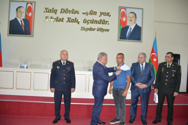 Tərtərdə Vətən müharibəsi qazilərinə və iştirakçılarına medallar təqdim olundu