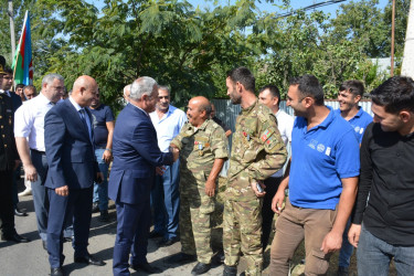 Tərtərdə şəhid Qasımov Azər Yaqub oğlunun xatirəsinə inşa edilən  bulağın açılış olub