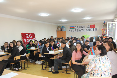 Tərtərdə "Konstitusiya və Suverenlik İli"nə həsr olunmuş "Nə? Harada? Nə zaman?" intellektual oyunu keçirilib.