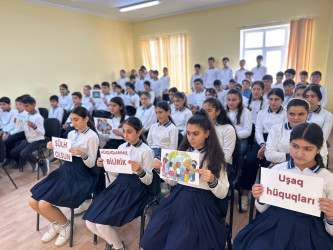 Tərtərdə “Uşaq hüquqları aylığı” çərçivəsində  “Sən öz hüquqlarını bilirsənmi?” mövzusunda  tədbir keçirilib