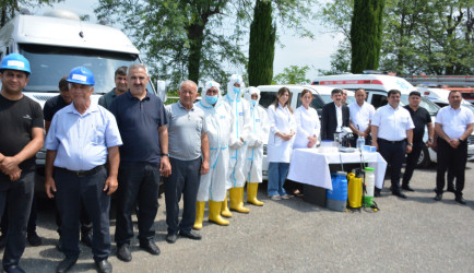 FHN-in Qarabağ Regional Mərkəzi Tərtərdə nümunəvi mülki müdafiə məşqi təşkil edib