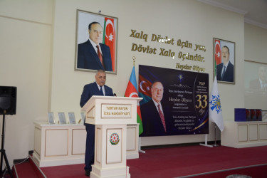 Yeni Azərbaycan Partiyası Tərtər Rayon Təşkilatının yaradılmasının 33-cü ildönümü qeyd olunub