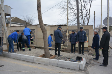 Tərtər şəhərində abadlıq-quruculuq işləri davam etdirilir, küçələr yenidən qurulur