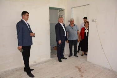 Rayon rəhbəri Hüsənli kənd körpələr evi-uşaq bağçasında aparılan əsaslı təmir işləri ilə tanış olub