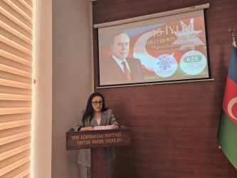 Tərtərdə 15 İyun – Milli Qurtuluş Günü ərəfəsində gənclərlə görüş keçirilib