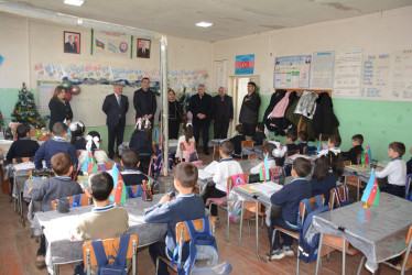 İcra başçısı Hacıqərvənd kənd tam orta məktəbində mövcud şəraitlə tanış olub