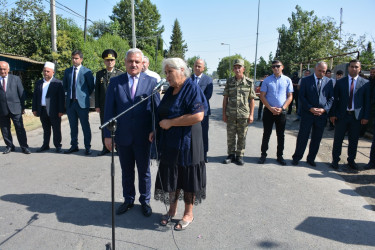 Tərtərdə şəhid Qasımov Azər Yaqub oğlunun xatirəsinə inşa edilən  bulağın açılış olub