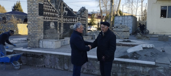 Tərtərin küçələri təmir olunur, M.Ə.Sabir adına park yenidən qurulur