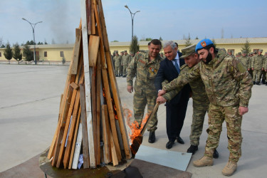 Tərtərdə yerləşən N nömrəli hərbi hissədə Novruz şənliyi keçirilib