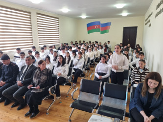 Şəhər 6 nömrəli tam orta məktəbdə narkomaniya, erkən nikah və kibercinayətkarlığa qarşı mübarizə mövzusunda maarifləndirici tədbir keçirilib