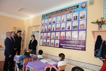 Rayon rəhbəri Sarıcalı kənd tam orta məktəbində mövcud şəraitlə tanış olub