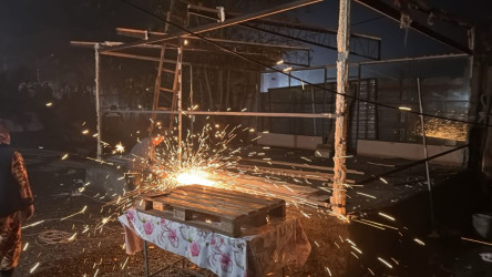 Tərtərdə qanunsuz quraşdırılan tikili aşkarlanaraq sökülüb