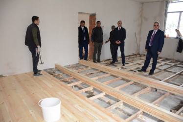 Rayon rəhbəri Tərtər şəhər 3 nömrəli körpələr evi-uşaq bağçasında aparılan əsaslı təmir işləri ilə tanış olub