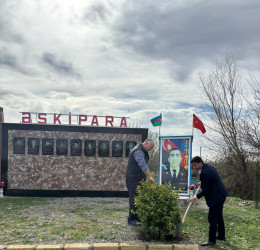Əskipara kəndində ağacəkmə və təmizlik aksiyası keçirilib
