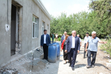 Rayon rəhbəri Hüsənli kənd körpələr evi-uşaq bağçasında aparılan əsaslı təmir işləri ilə tanış olub
