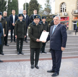Tərtərdə Səfərbərlik və Hərbi Xidmətə Çağırış üzrə Dövlət Xidmətinin yaradılmasının 14-cü ildönümü münasibətilə tədbir keçirilib