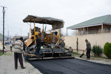Tərtər şəhərinin küçələrində asfalt örtüyünün salınması işləri davam etdirilir