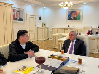 Tərtər Rayon İcra Hakimiyyətinin başçısı Müstəqim Məmmədov Dünya və Avropa çempionu, Olimpiya mükafatçısı, "Şöhrət" ordenli Rəsul Çunayevlə görüşüb