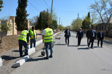 Rayon rəhbəri şəhərdə aparılan abadlıq-quruculuq işləri ilə yerində tanış olub