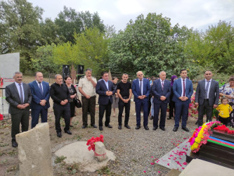 Tərtərdə Vətən müharibəsi şəhidi Rüstəm Hacıyevin ad günü məzarı önündə qeyd olundu