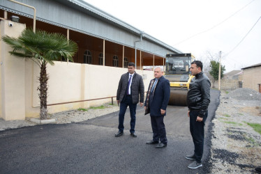 Tərtər şəhərinin küçələrində asfalt örtüyünün salınması işləri davam etdirilir