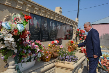 Rayon rəhbəri mülki şəhid Həsənov Zabil Məhəmməd oğlunun ikinci ildönümü ilə əlaqədar ailəsini ziyarət edib