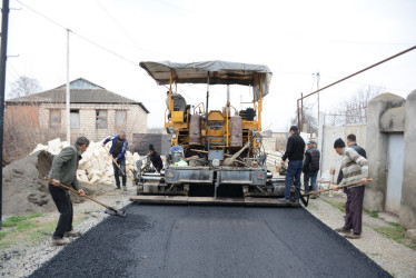 Tərtər şəhərinin küçələrində asfalt örtüyünün salınması işləri davam etdirilir