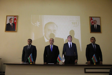 Tərtərdə Ümummilli Lider Heydər Əliyevin anadan olmasının 103-cü il dönümünə həsr olunmuş "Xalqa bağışlanan ömür" adlı tədbir keçirilib.
