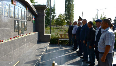 Rayon rəhbəri “Konstitusiya və Suverenlik İli” çərçivəsində Kəngərli kəndində şəhid ailələri və qazilərlə görüş keçirib