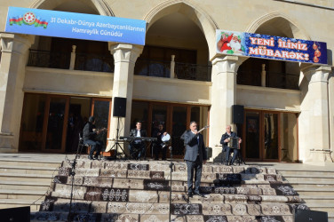 Tərtərdə 31 Dekabr – Dünya Azərbaycanlılarının Həmrəyliyi Günü və Yeni İl münasibətilə bayram konserti keçirilib