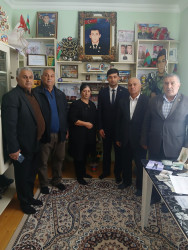8 noyabr - Zəfər Gününün beşinci ildönümü ilə əlaqədar Vətən müharibəsinin şəhidi Aslanov Xəyalın ailəsi ziyarət edilib