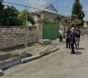 Tərtər şəhərində abadlıq və quruculuq işləri davam edir