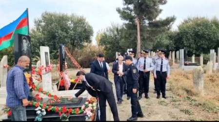 Vətən Müharibəsi şəhidi Taleh Məhərzadənin şəhadətə qovuşmasının 6-cı ildönümü münasibətilə məzarı ziyarət olunub