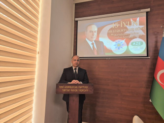 Tərtərdə 15 İyun – Milli Qurtuluş Günü ərəfəsində gənclərlə görüş keçirilib