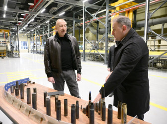 İlham Əliyev Tərtər elektromexanika zavodunun yenidənqurmadan sonra açılışında iştirak edib
