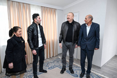 İlham Əliyev Ağdərə rayonunun Çıldıran kəndində görülmüş işlərlə tanış olub